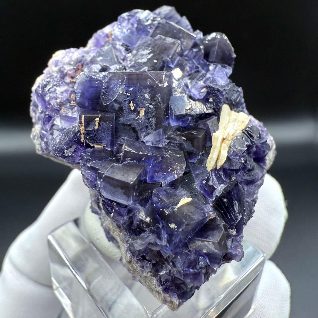 フローライト スペイン DeepBlueHeart Vein産 蛍石 原石 09