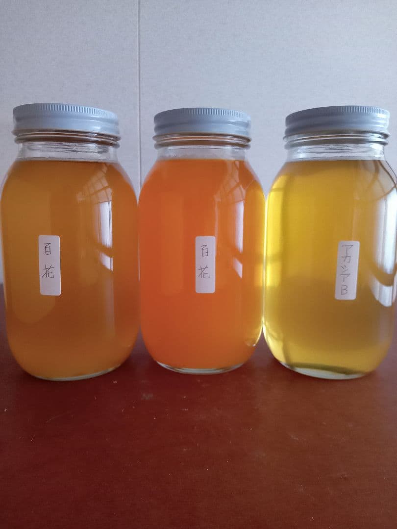 国産百花蜂蜜と国産アカシア蜂蜜B品