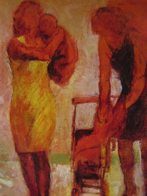 森芳雄、「母と子」、希少な額装用画集より、新品高級額装付