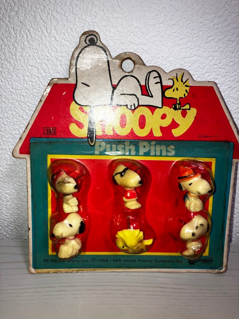 70年代 スヌーピーとピーナッツギャング　ソフビ　プッシュピンズ　まとめて