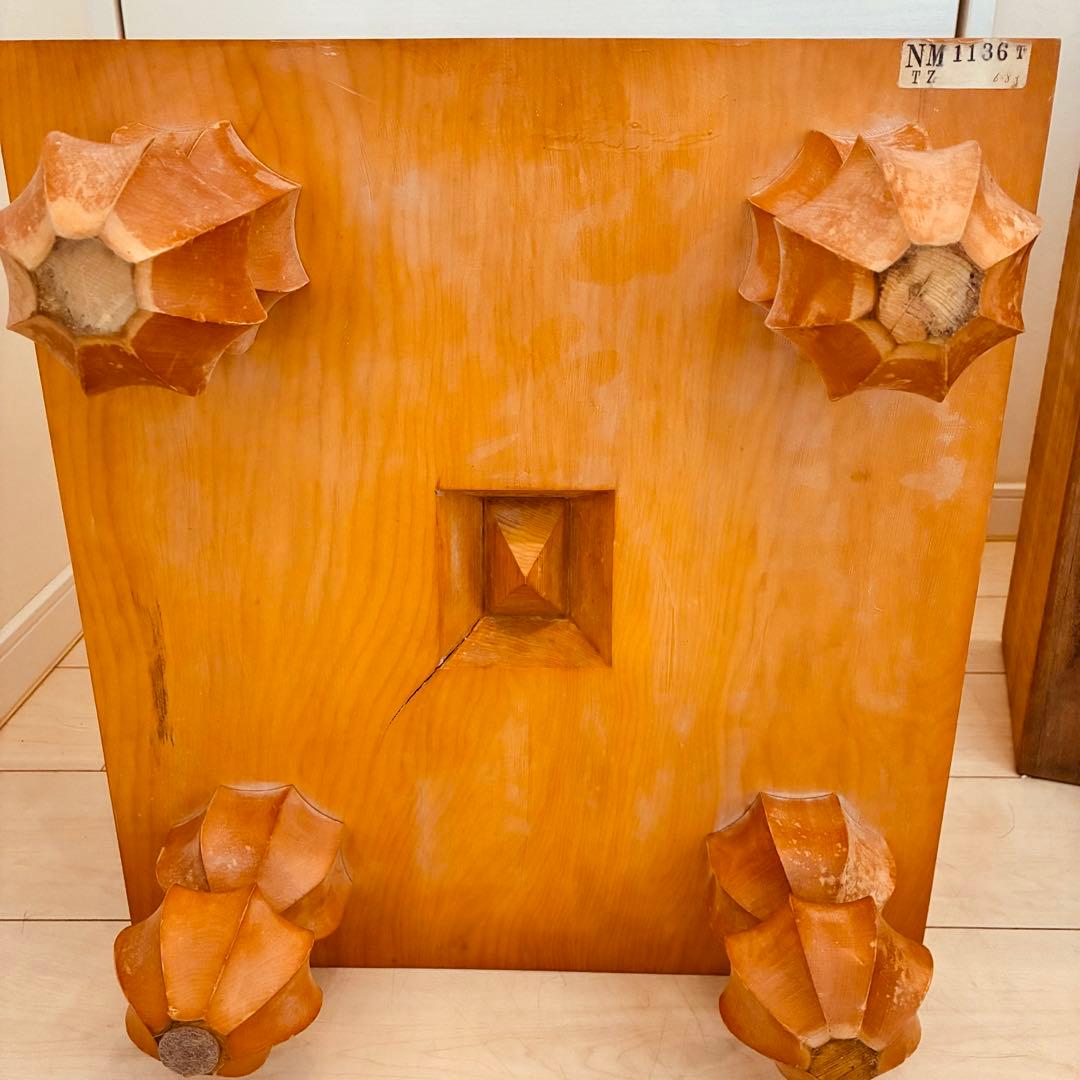 【ももこ】本榧　囲碁盤　6寸8分　6.8寸　天地柾目　前田榧碁盤店