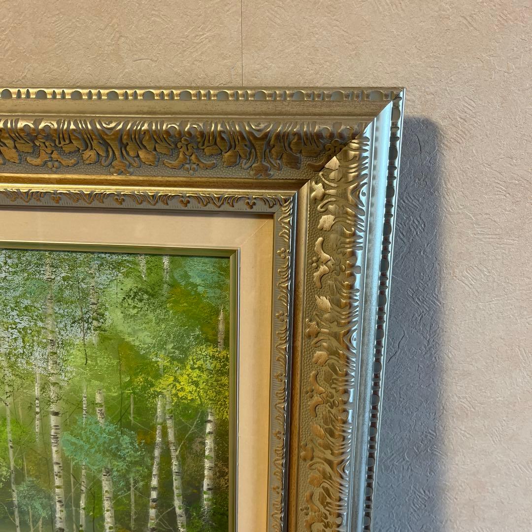 F20　早瀬遼　油彩　白樺林