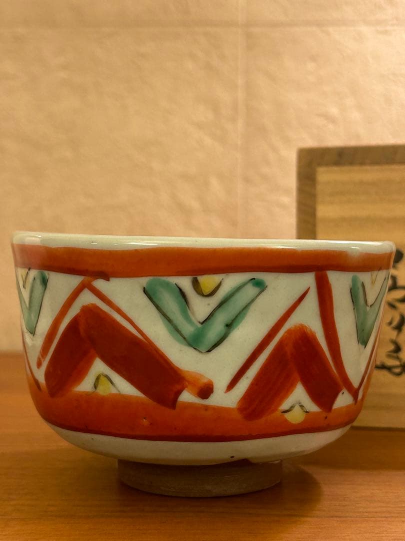 貴重 須田菁華 色絵 茶碗 検 九谷焼 茶道 検 魯山人