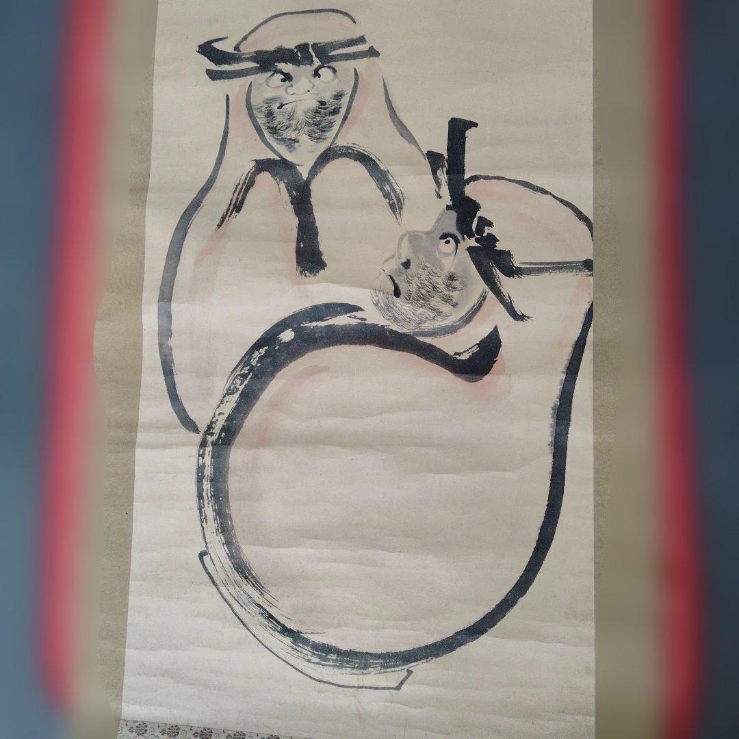 値下げ　水墨画 茶器 掛軸