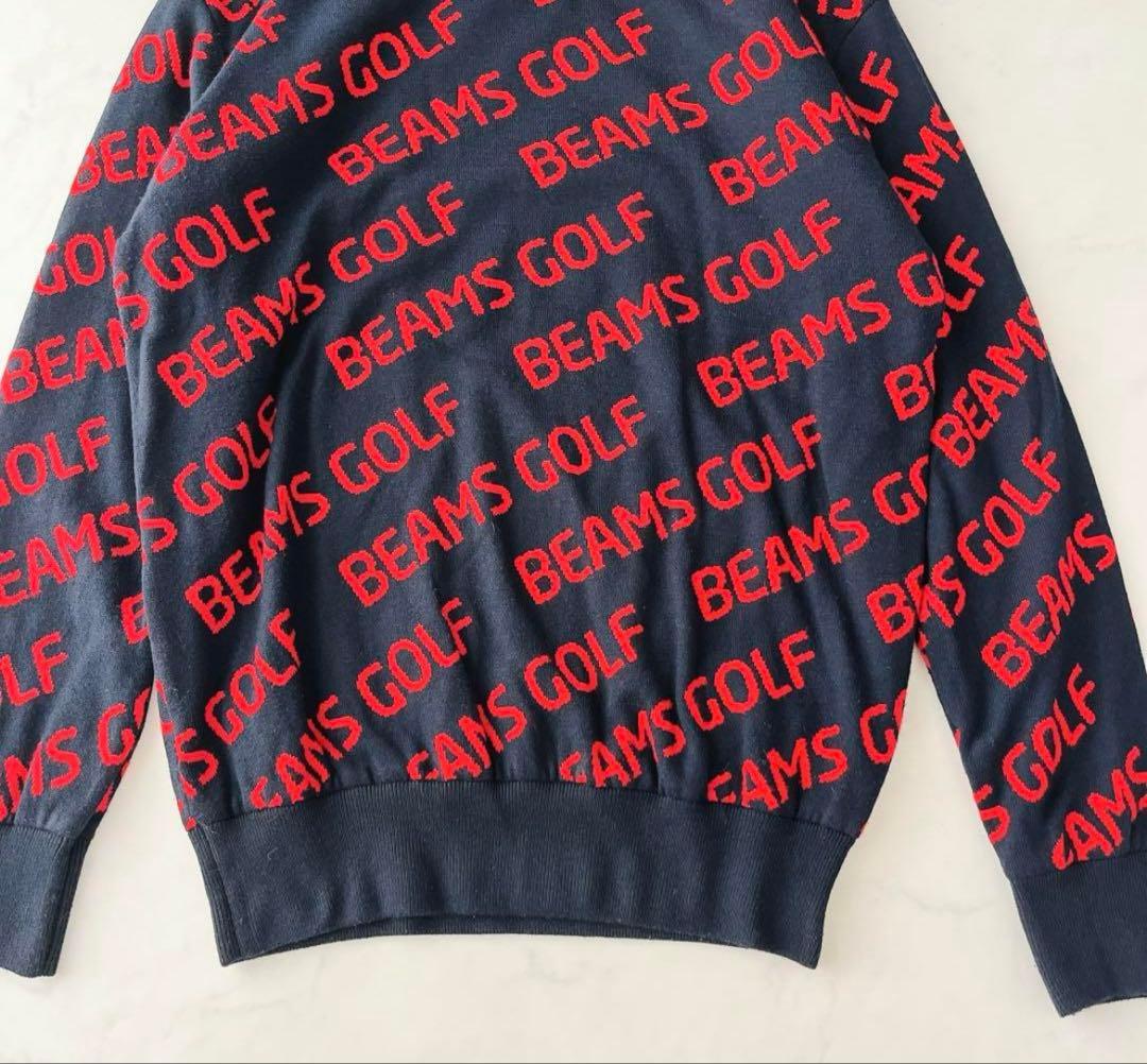 【29700円】BEAMS GOLF 斜めロゴ 総柄 M