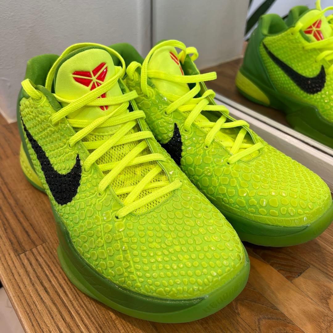 美品　ナイキ コービー6 グリンチ　28.5cm 箱無し　赤の紐あり