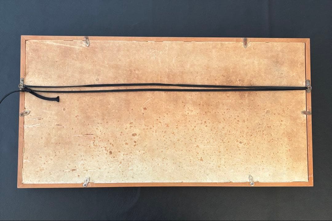 下川立夏「朱映富嶽」赤富士 日本画 肉筆画 署名落款有り