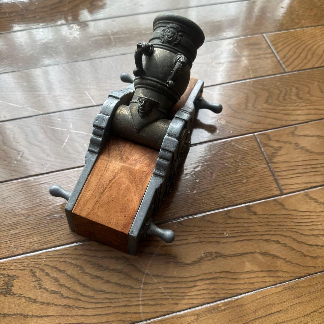 砲形インテリア置物 木製と金属製