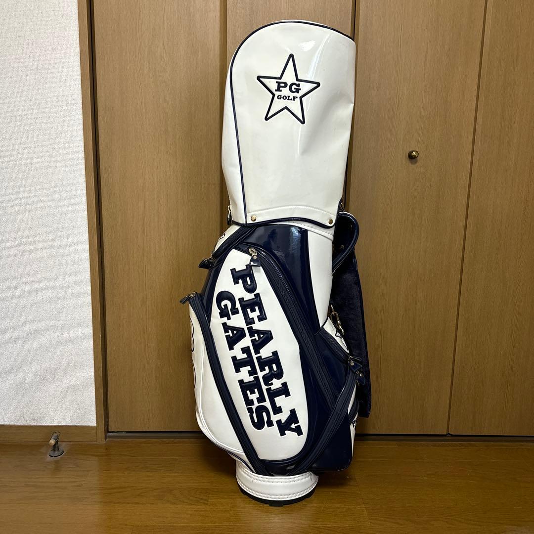PEARLY GATES キャディバッグ ホワイト・ネイビー