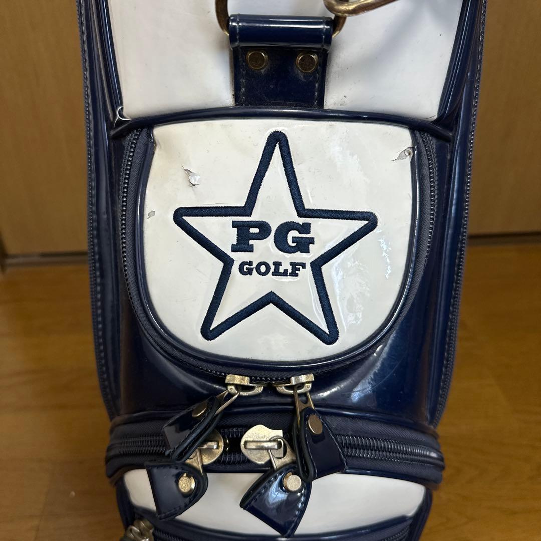 PEARLY GATES キャディバッグ ホワイト・ネイビー