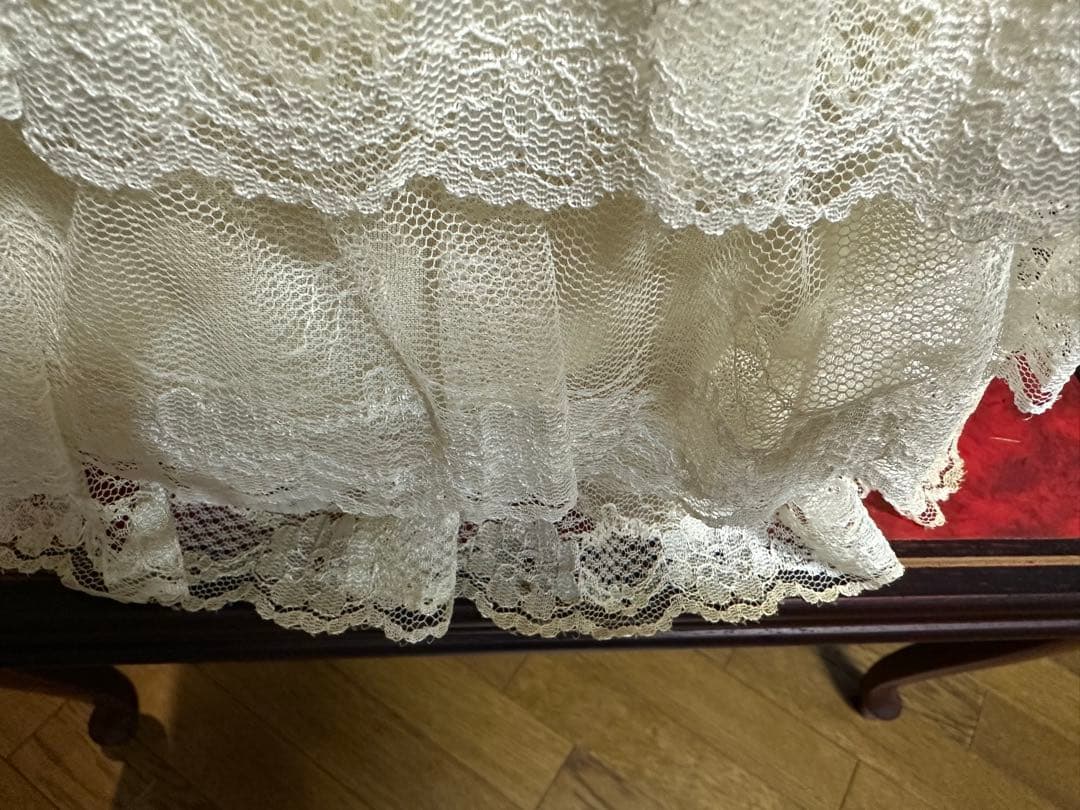 希少・特大　昭和レトロ スキヨ人形 フランス人形 リボン印 ウエディング　白