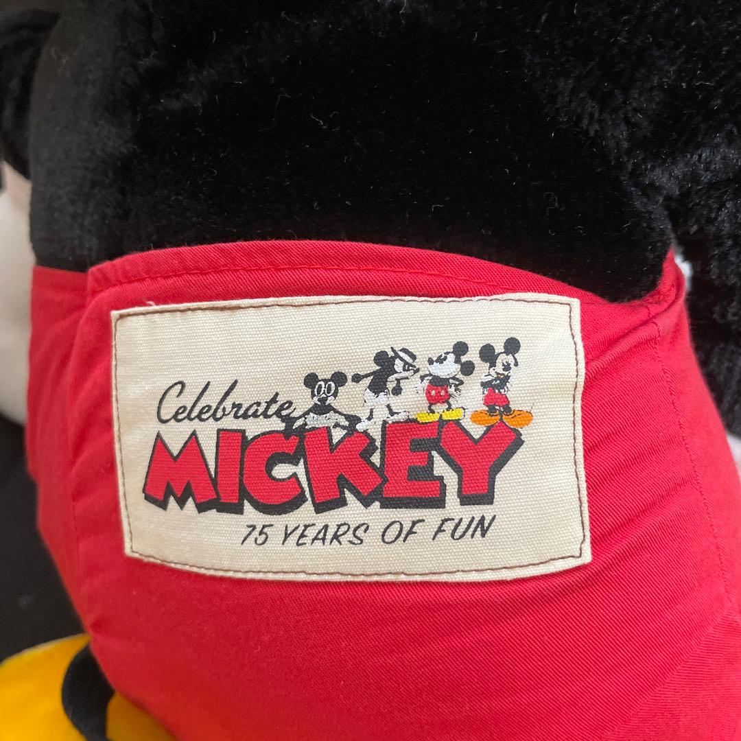Celebrate Mickey 75th of Fun ミッキー 特大 布タグ