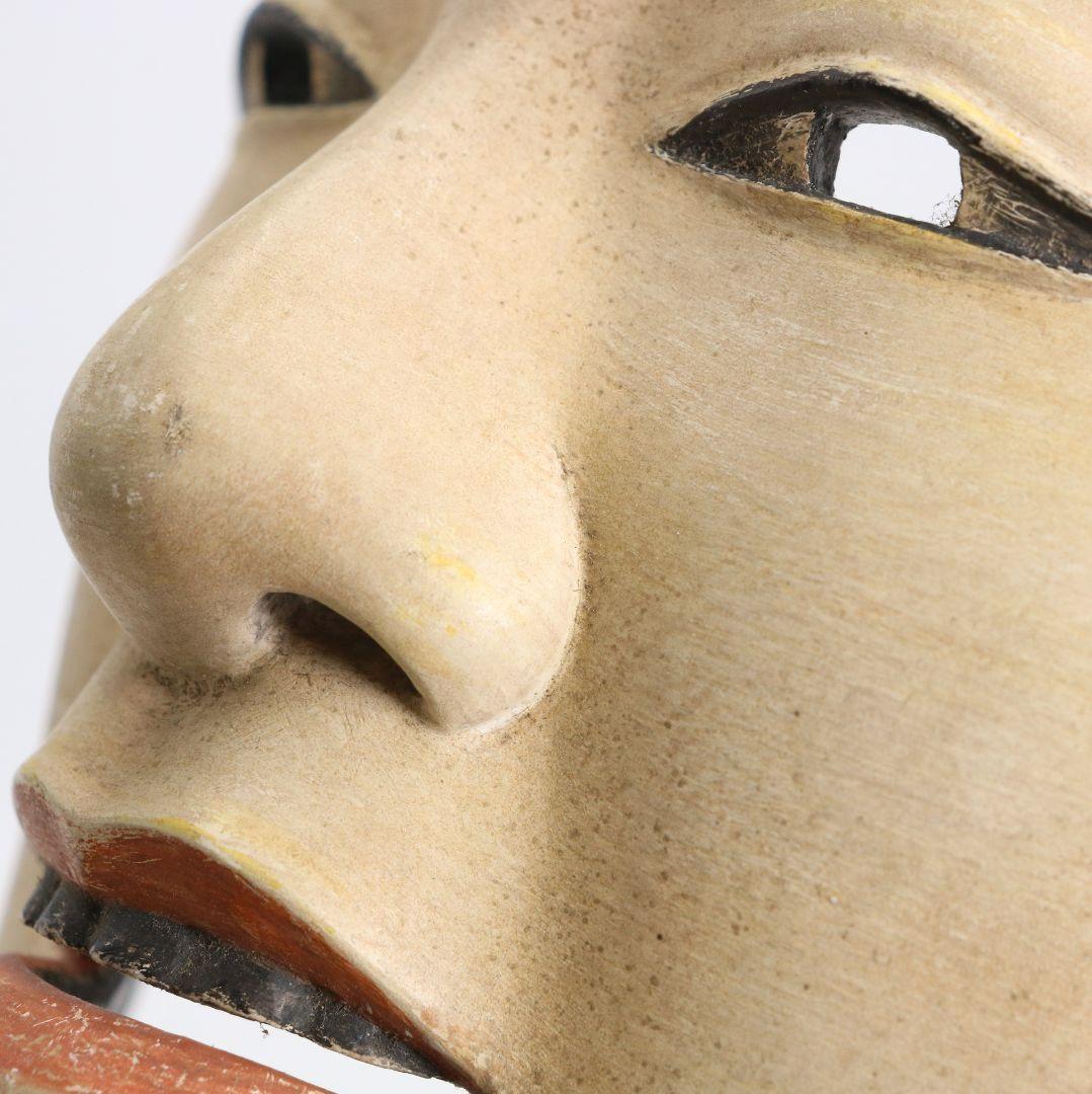 能面 若女 彩色木彫　AC1020