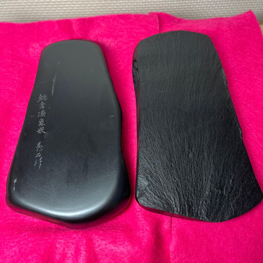 ⭕️超　希少　鍋倉漆象嵌硯　軍鶏を象嵌　女性好み作品　手間かかる