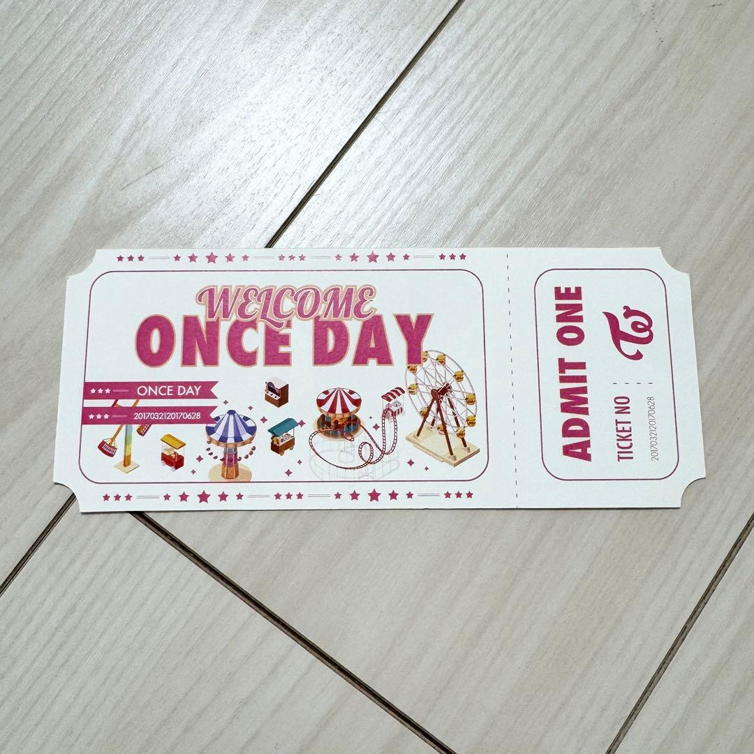 TWICE ONCE DAY FCくじ 直筆サイン入り オリジナルチケット