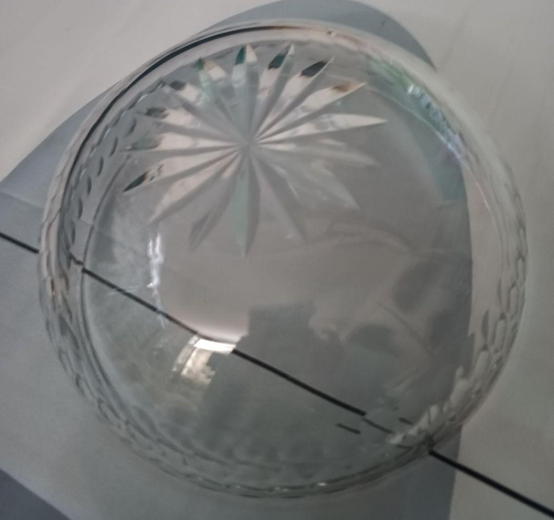 【明治期　アンティーク　クリスタルガラス】ボウル　インテリア　置物