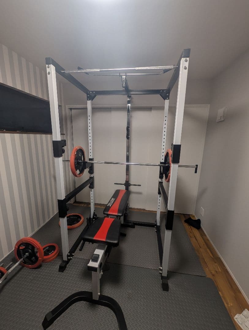 ニ*7様 IROTEC パワーラック フラットベンチ ウエイトセット