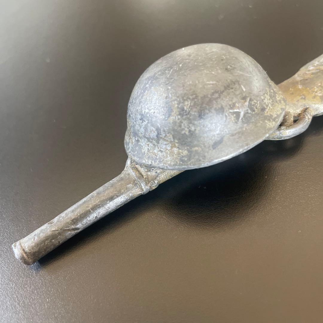 ★刻印有　文鎮　銃とカブト