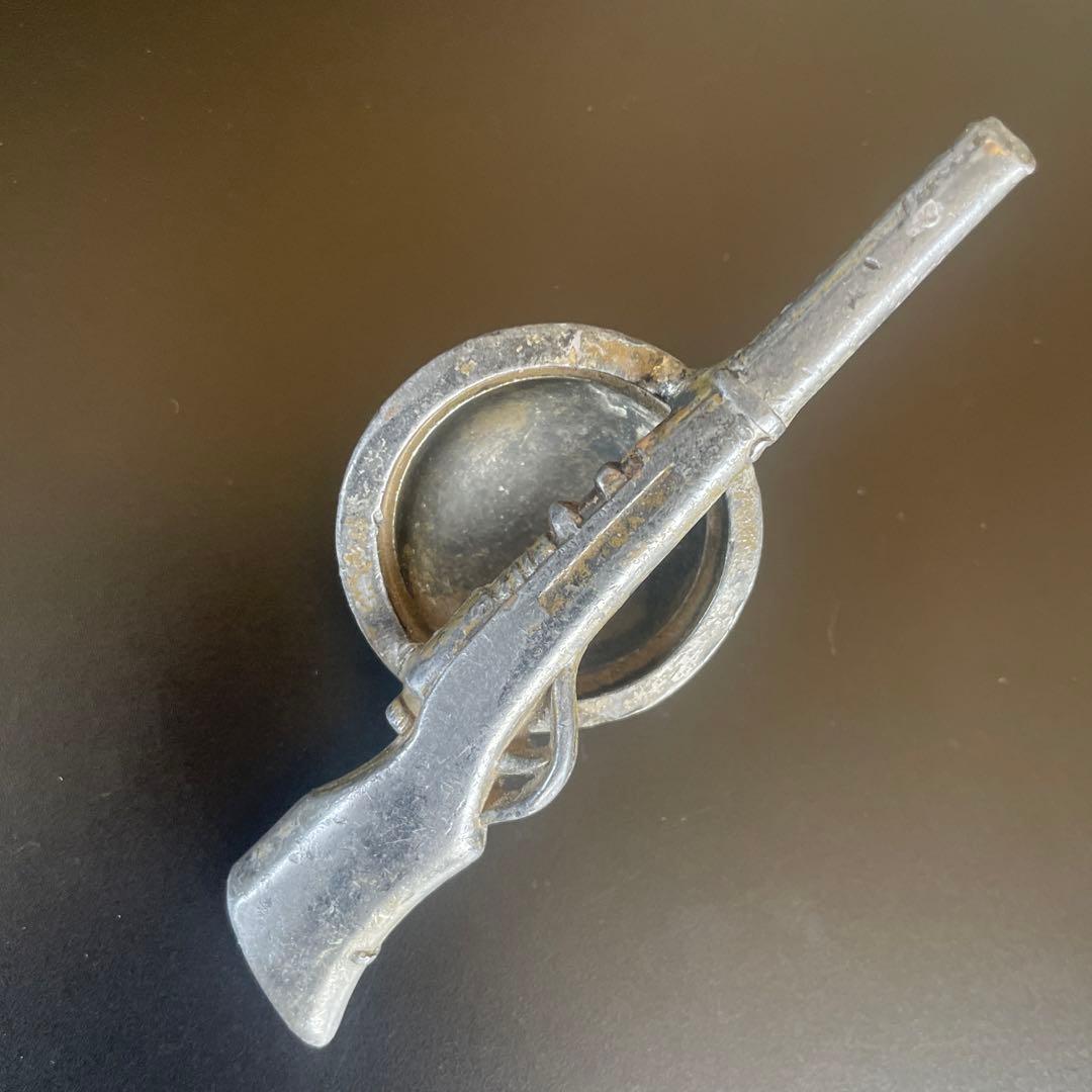 ★刻印有　文鎮　銃とカブト