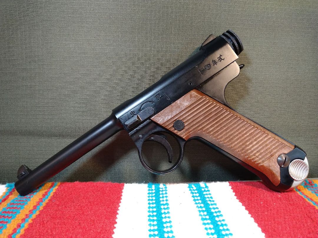 美品ジャンク！マルシン　南部十四年式ガスブロ　８mmBB弾仕様　ガス抜け・漏れ有