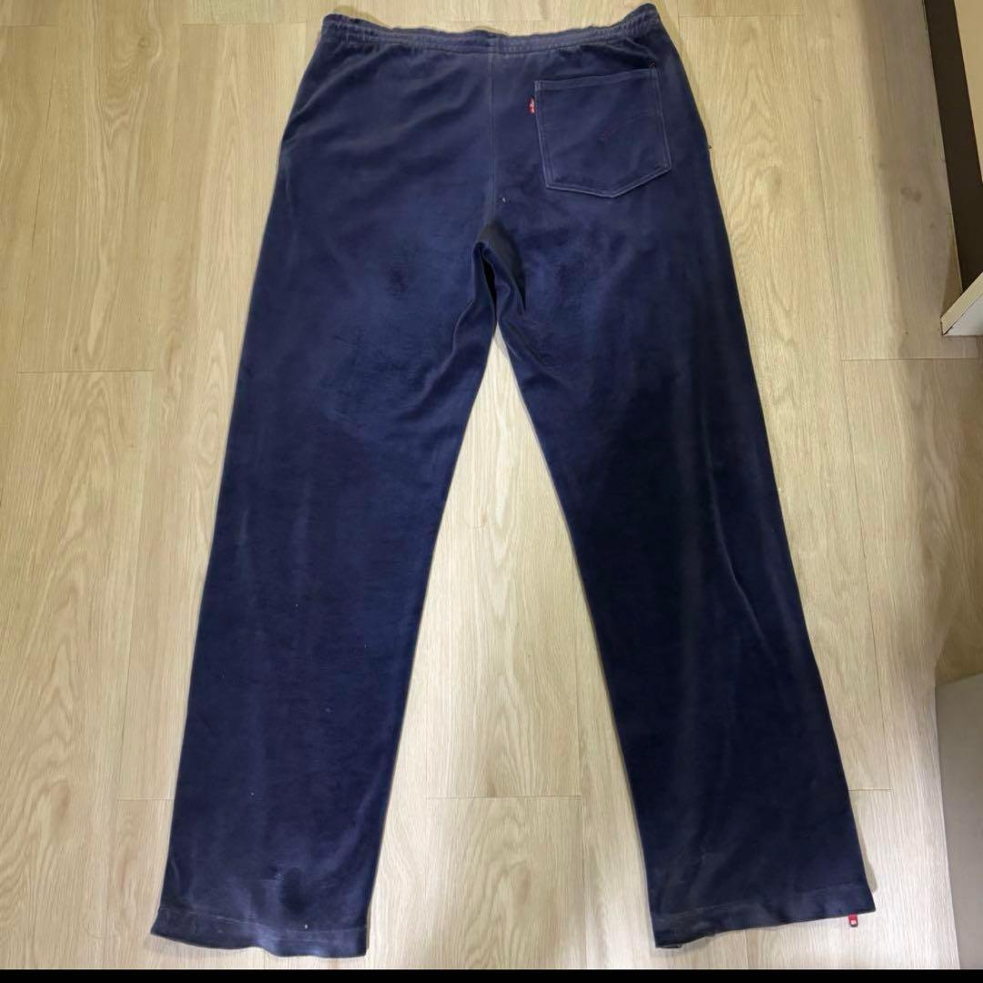 値下げ〇 希少 リーバイス ネイビー フリースジャージパンツ 赤ライン
