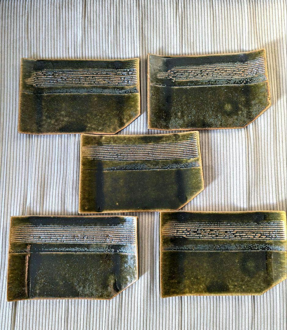 加藤春鼎 菓子皿　銘々皿　茶道具　 5客揃い