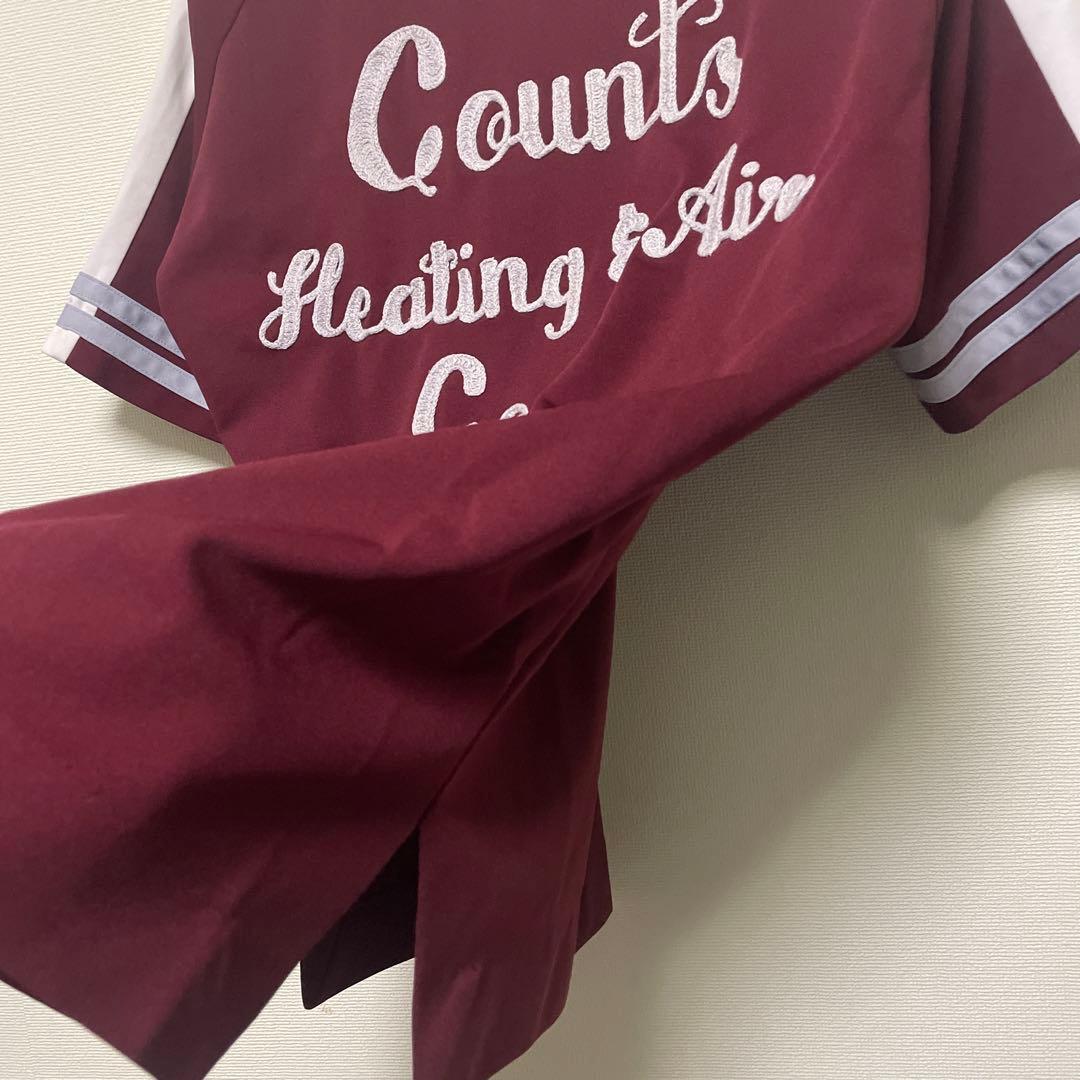 King Louie バーガンディ ポロシャツ M ボウリングシャツ