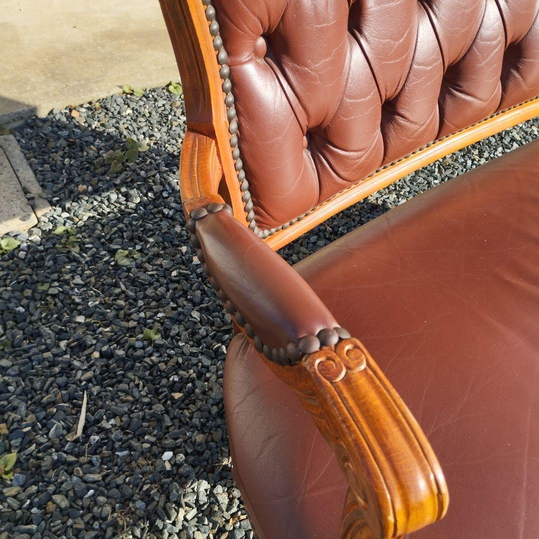 ロココ調　猫脚　二人掛けソファ