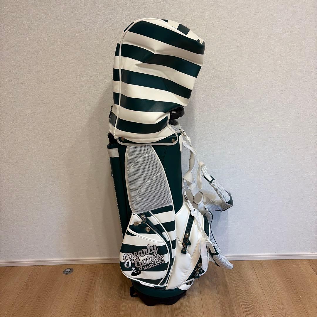 パーリーゲイツ　マーケット　ボーダー　グリーン　スタンドキャディバッグ