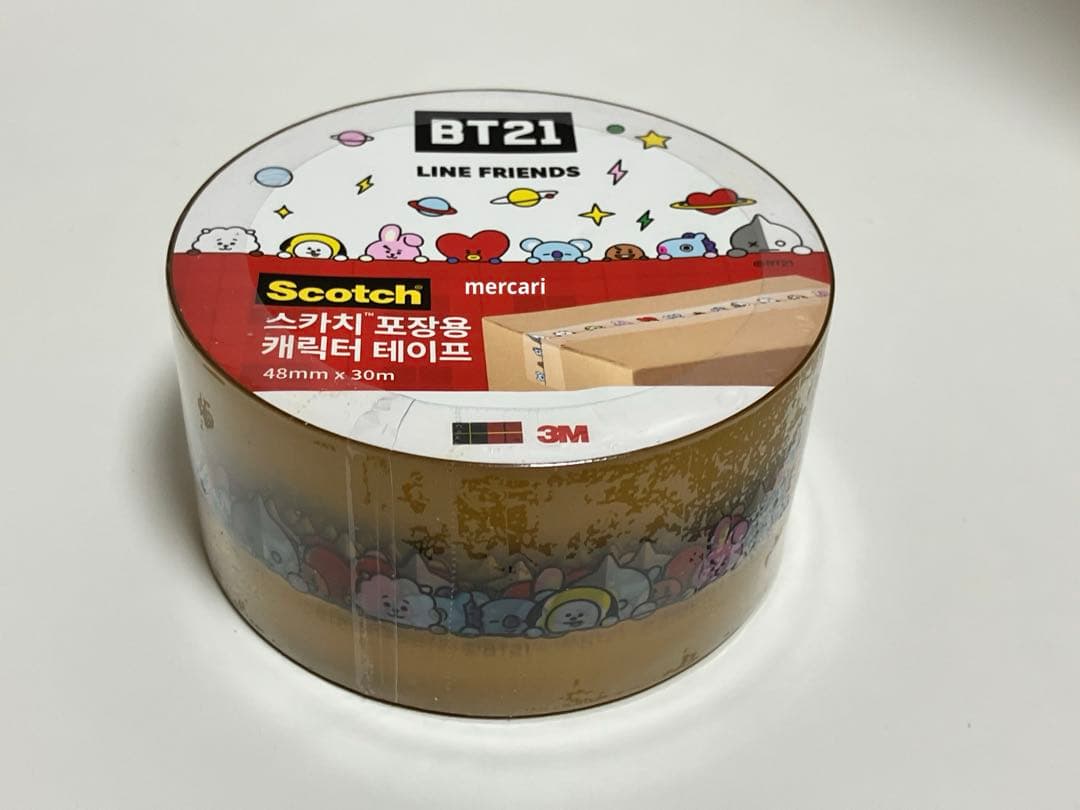 BTS BT21 マスキングテープ OPPテープ プチドロップ マステ 公式品