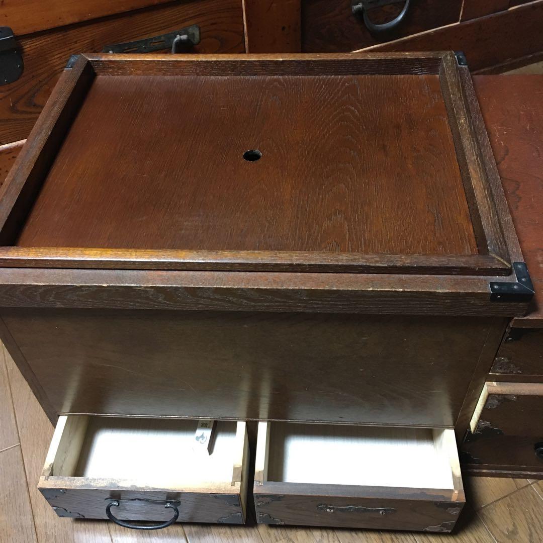 木製長火鉢　角火鉢　古道具 アンティーク　囲炉裏　送料込み