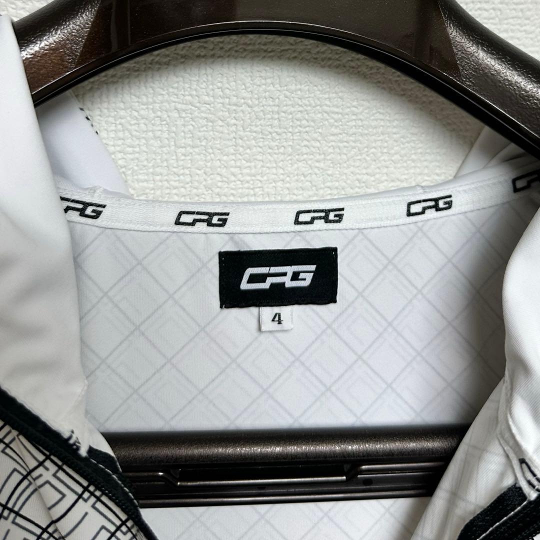 美品　CPG GOLF シーピージーゴルフ フード付きハーフジップ長袖　 XL