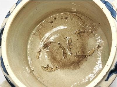 【 呉須水指 】　唐物骨董　清朝古玩　桐箱付き　　　　N0505I