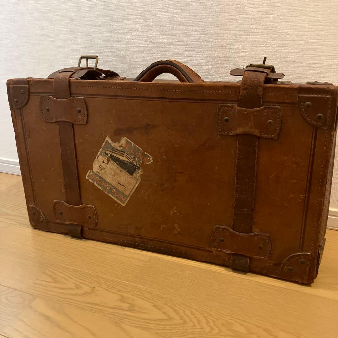 ヴィンテージレザー　旅行用トランク