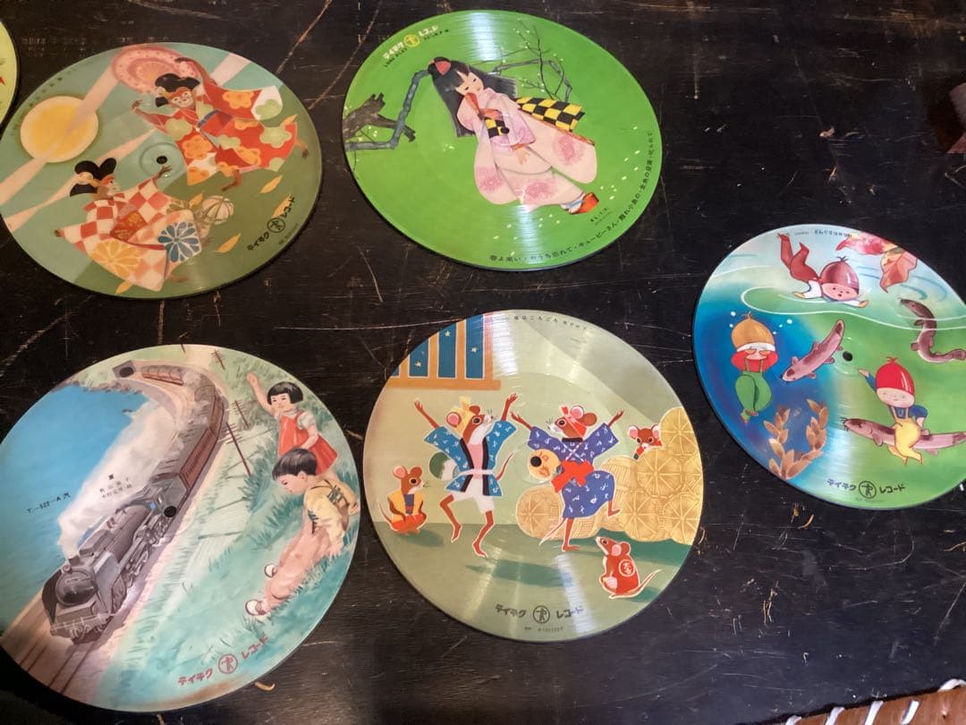 レトロ　ピクチャーレコード　１９枚　SPレコード　童謡　漫画