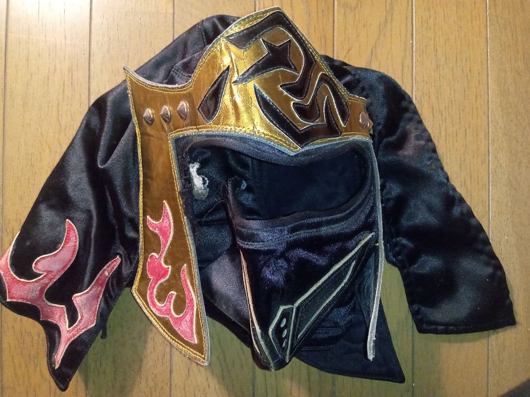 中島半蔵 本人使用済み試合用破れマスク プロレスマスク
