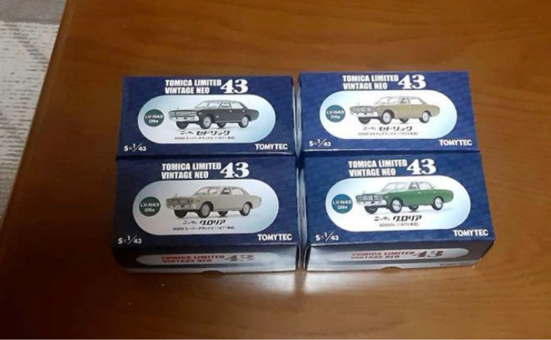 【４台セット】トミカ　リミテッドヴィンテージネオ　セドリック　グロリア　1/43