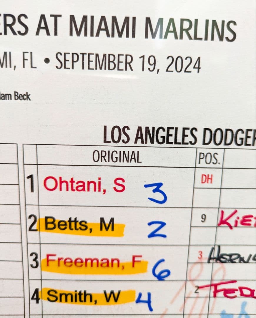 【価格交渉あり】大谷翔平 伝説の日 ラインナップカード MLBホログラム認証