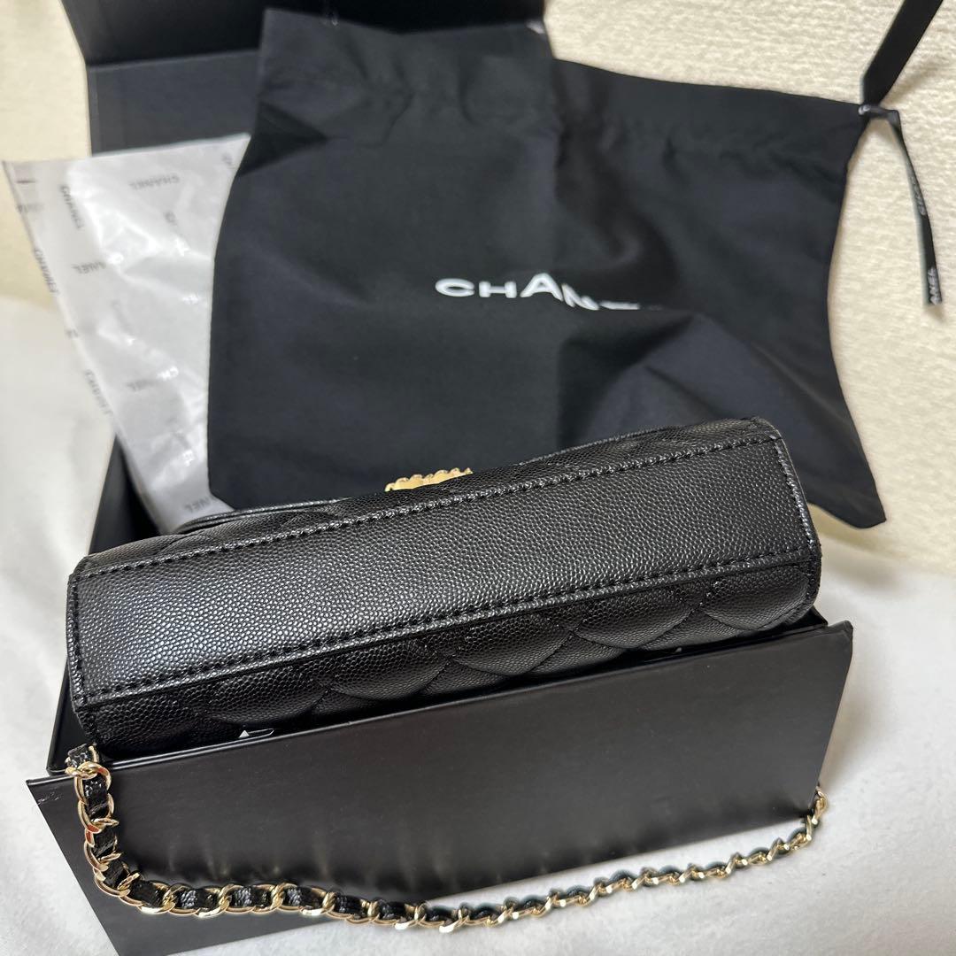 CHANEL 新品ノベルティ　ショルダーバッグ　ゴールドチェーン　ブラック