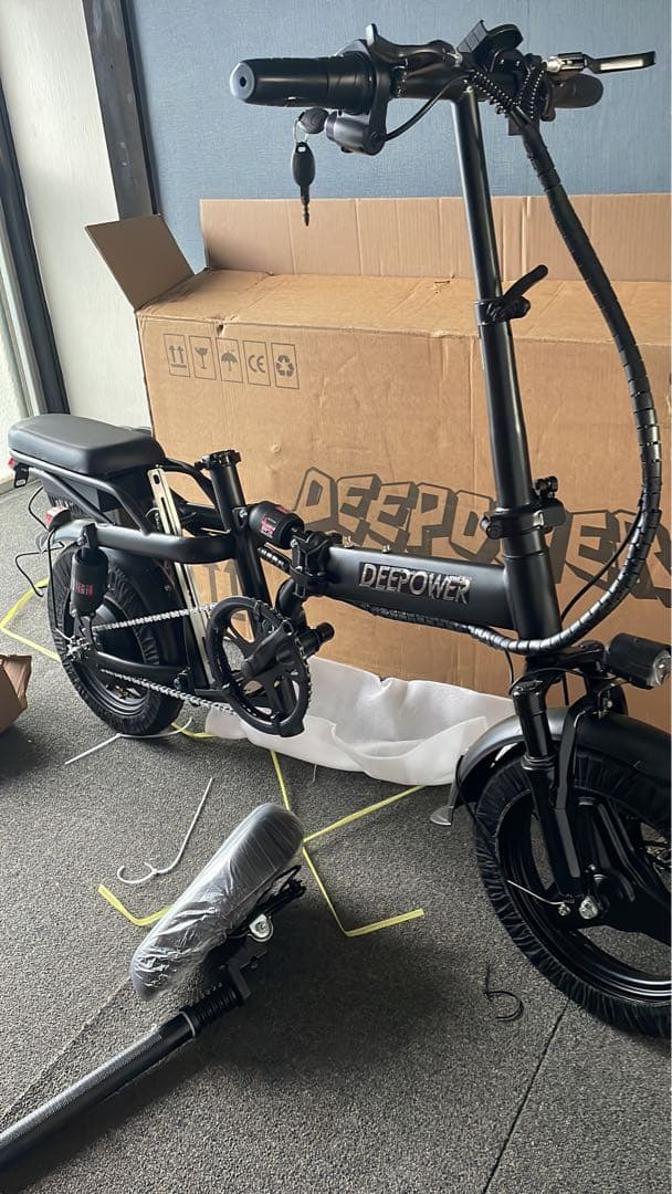 DEEPPOWER 電動アシスト自転車 ブラック