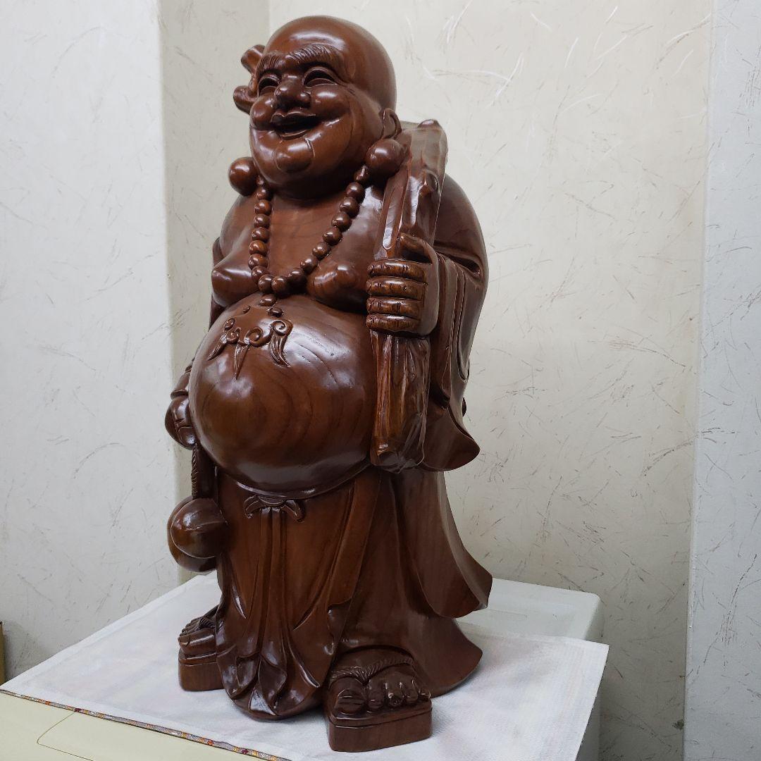 Ｂフライデー蔵出し特価１木造り 布袋さん 約60cm12kg