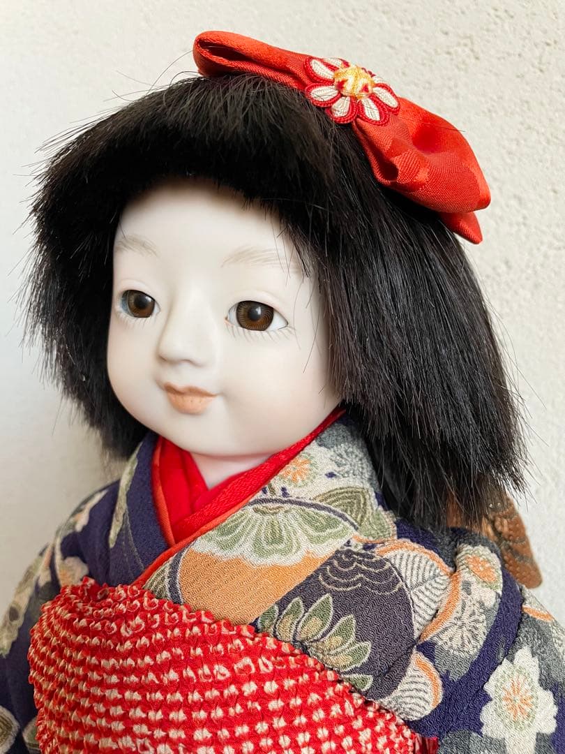 ビスクドール 日本人形 ハンドメイド 市松人形 着物 創作人形 和 アンティーク