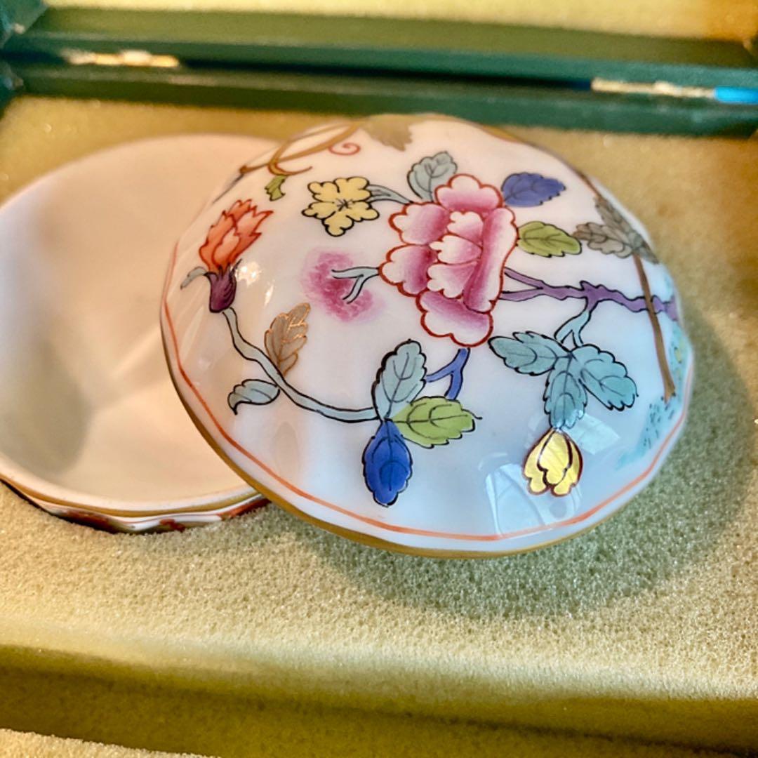 1839年19CアンティークヘレンドSH上海シノワズリ☆ケース付★金彩☆希少