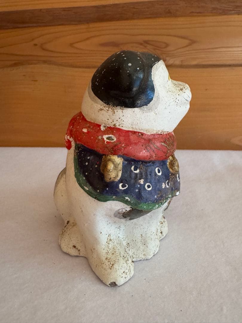 希少 中野土人形 奈良久雄 座り狆 郷土玩具 民藝 伝統文化 長野県