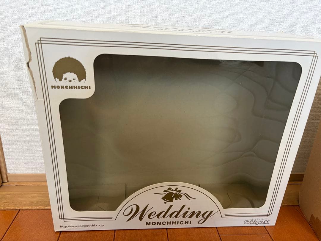 ウェディングモンチッチ ペア　結婚式ウェルカムドール　ドール専用スタンド専用箱付