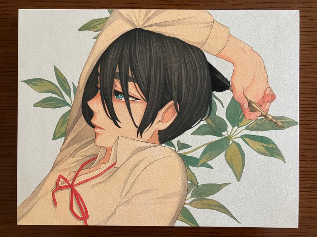 ベロニカ都登　イラスト　原画　水彩画　少年