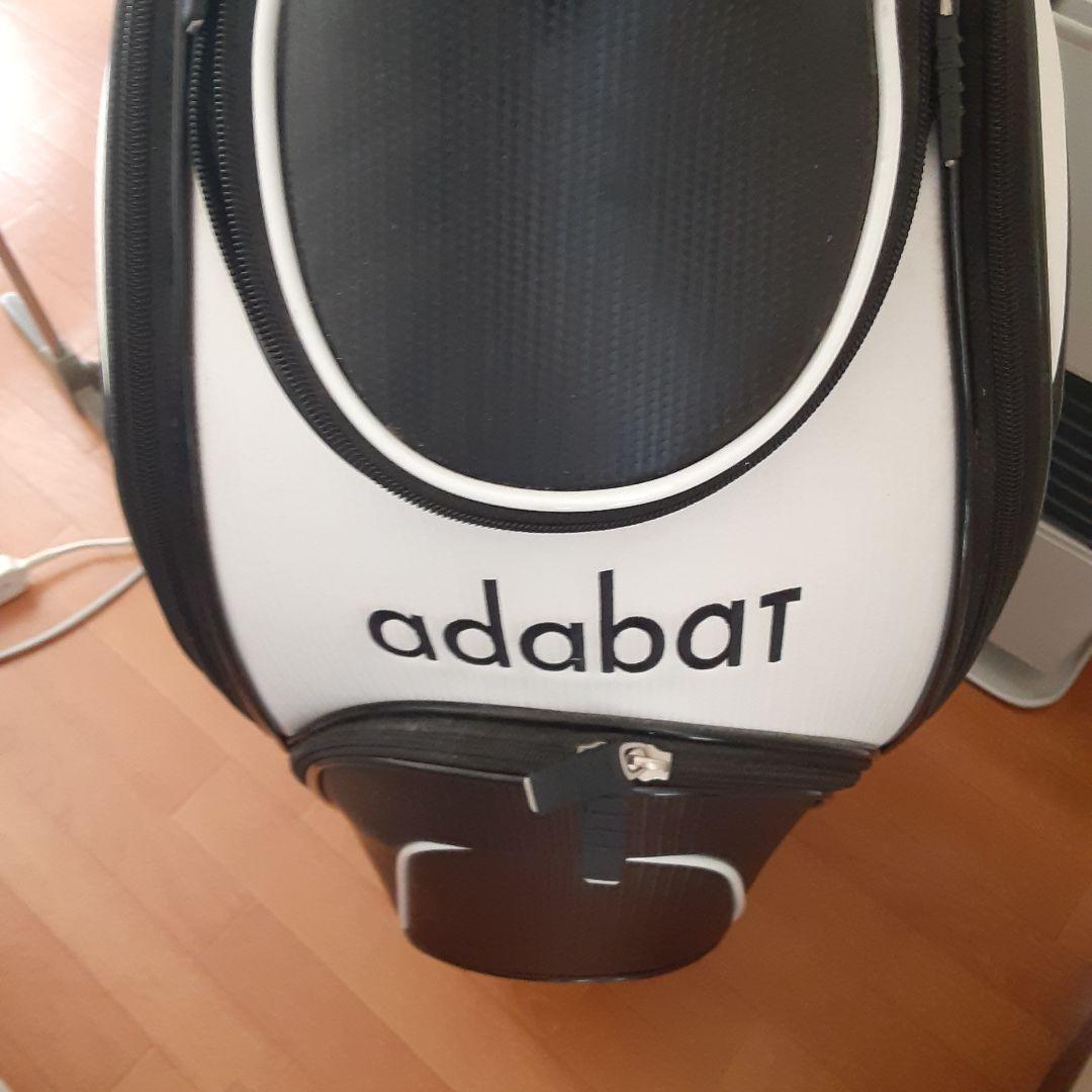 adabat ゴルフ キャディバッグ 黒/白　犬