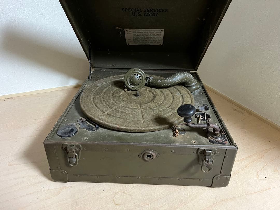 米軍 蓄音機 US ARMY SPECIAL SERVICE 店舗オブジェ