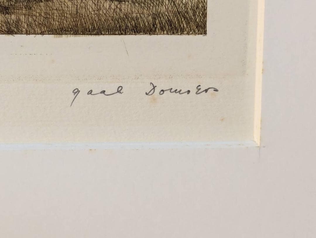 【真作】版画　作者不詳　サイン有　銅版画　漁夫の砦　ハンガリー　名品　T194