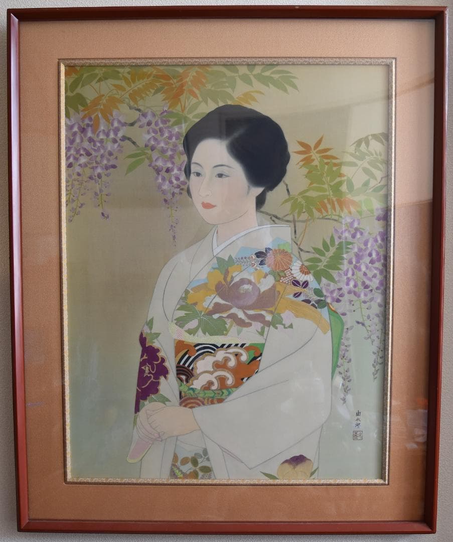 大正ロマン美人画・鈴木由太郎・白寿賞出展作原画　大作